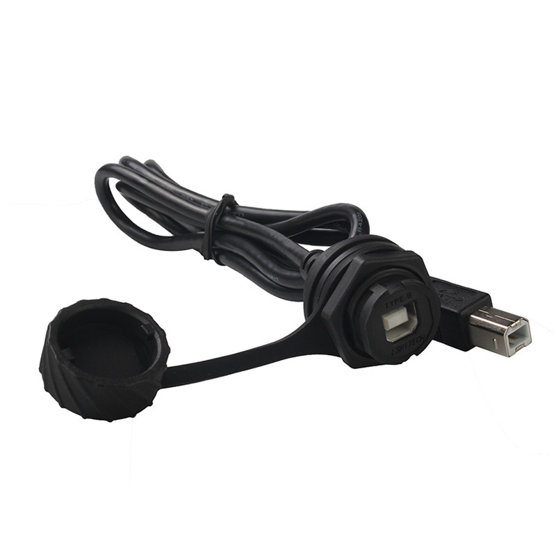 Panel Mount USB B Male To Female RJ45 Waterproof Cable For Printer